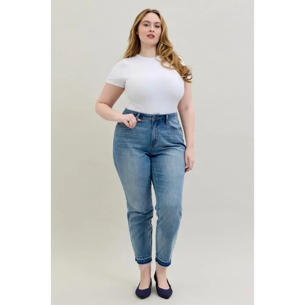 Classic High-Rise Straight Leg Jeans - Light Blue - Picture 8 of 13